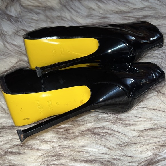 YSL - Yves Saint Laurent patent leather platform booties 38 - Picture 5 of 7